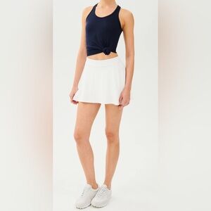 Splits59 White High Waist Skort Skirt